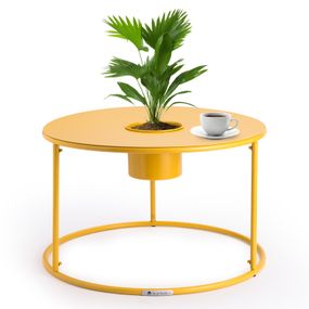 Blumfeldt Irvine, konferenčný stolík s kvetináčom, 60 x 38,5 cm (Ø x V), prášková oceľ