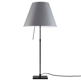 Luceplan Costanza stolná lampa D13 čierna/betón, Obývacia izba / jedáleň, hliník, polykarbonát, E27, 140W, K: 110cm