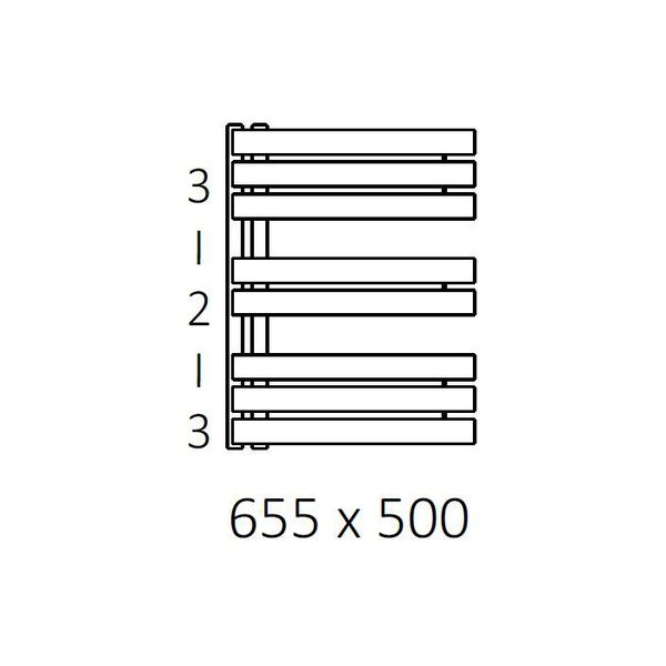 Terma Warp S 655x500 vodný radiátor RAL9016