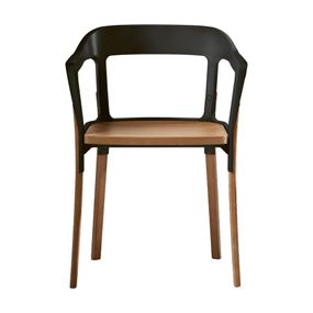 MAGIS - Stolička STEELWOOD CHAIR - tmavá buková / čierna