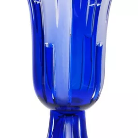 Krištáľová váza Metropolis, farba modrá, výška 390 mm
