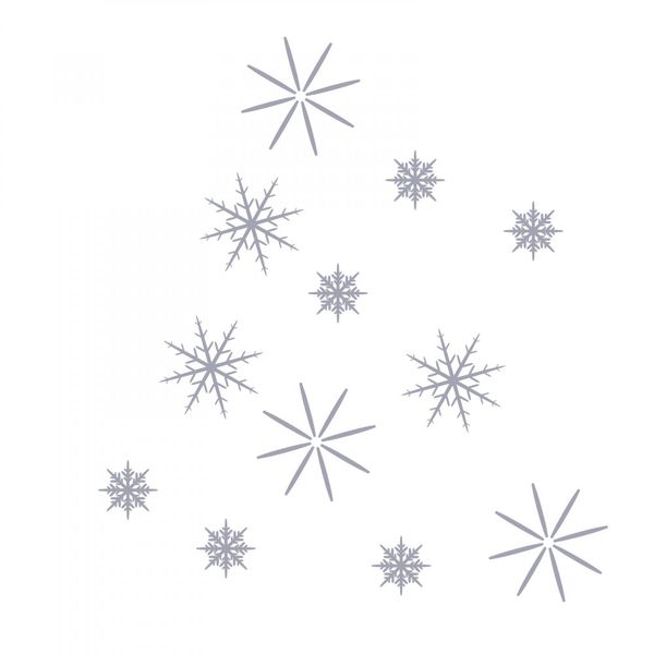 Pieris design Vločky - zimné nálepky na okno fialová