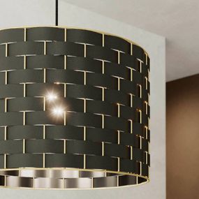 EGLO Závesná lampa Marasales z textilu, Ø 38 cm, Obývacia izba / jedáleň, textil, oceľ, E27, 40W