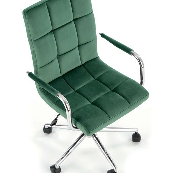 Halmar GONZO 4 stolička detská tmavo zelená velvet