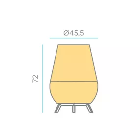 Newgarden Saona stojaca LED zdroj svetla batérie, Obývacia izba / jedáleň, ratan, 9W, K: 72cm