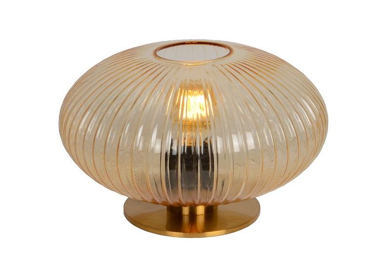 LUCIDE 74512/01/62 VIRGIL stolová lampa E27/60W H20cm jantárové sklo
