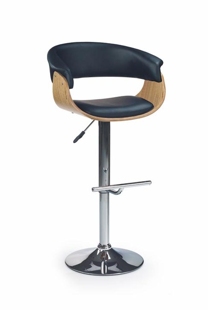 Halmar Barová stolička H-45, svetlý dub/čierna
