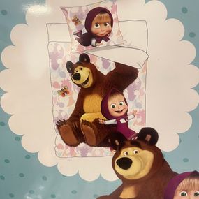 Obliecky Disney Máša a Medveď 140x200cm+90x70cm Setino