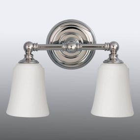 FEISS Kúpeľňové nástenné LED svetlo Huguenot Lake, 2-pl., Kúpeľňa, kov, sklo, G9, 3.5W, L: 33 cm, K: 24.8cm