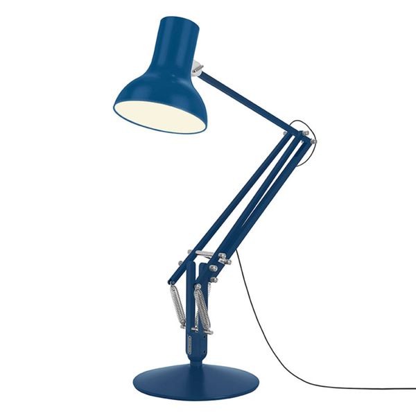 Anglepoise Type 75 Giant stojaca lampa modrá, oceľ, hliník, E27, 13W, K: 270cm