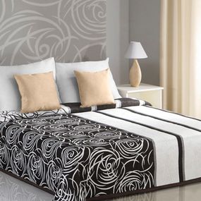 DomTextilu Krémovo hnedé obojstranné prikrývky na posteľ s abstrakným vzorom Šírka: 240 cm | Dĺžka: 260 cm 6740-35238