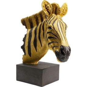 KARE Design Soška Zebra - zlatá, 46cm