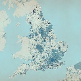 Map of England - fototapeta FX3338