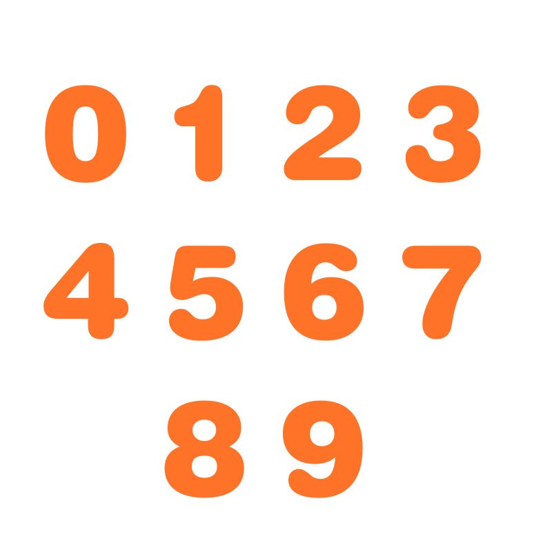 Pieris design Jednobarevná čísla - samolepka na zeď zlatá