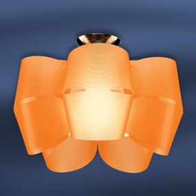 Artempo Italia Stropné svietidlo Sky Mini Alien oranžové, Obývacia izba / jedáleň, plast, E27, 60W, K: 24cm