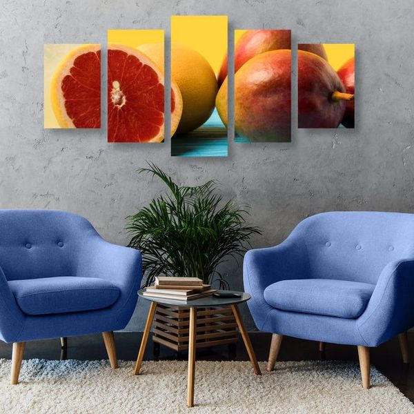 5-dielny obraz tropické ovocie - 200x100
