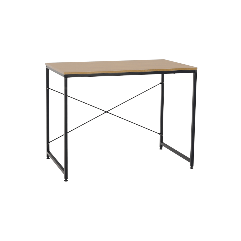 KONDELA Písací stôl, dub/čierna, 90x60 cm, MELLORA