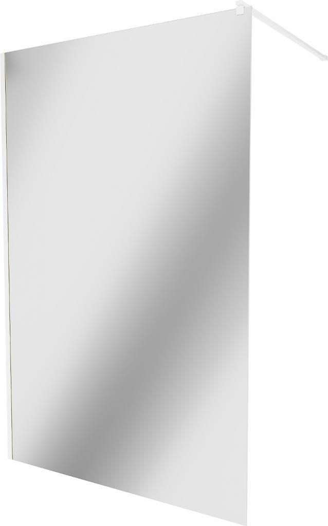 MEXEN/S - KIOTO Sprchová zástena WALK-IN 90 x 200 cm, zrkadlové 8 mm, biela 800-090-101-20-50