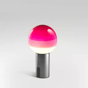 Marset MARSET Dipping Light stolová batérie ružová/grafit, Obývacia izba / jedáleň, sklo, kov, 3.5W, K: 22.2cm