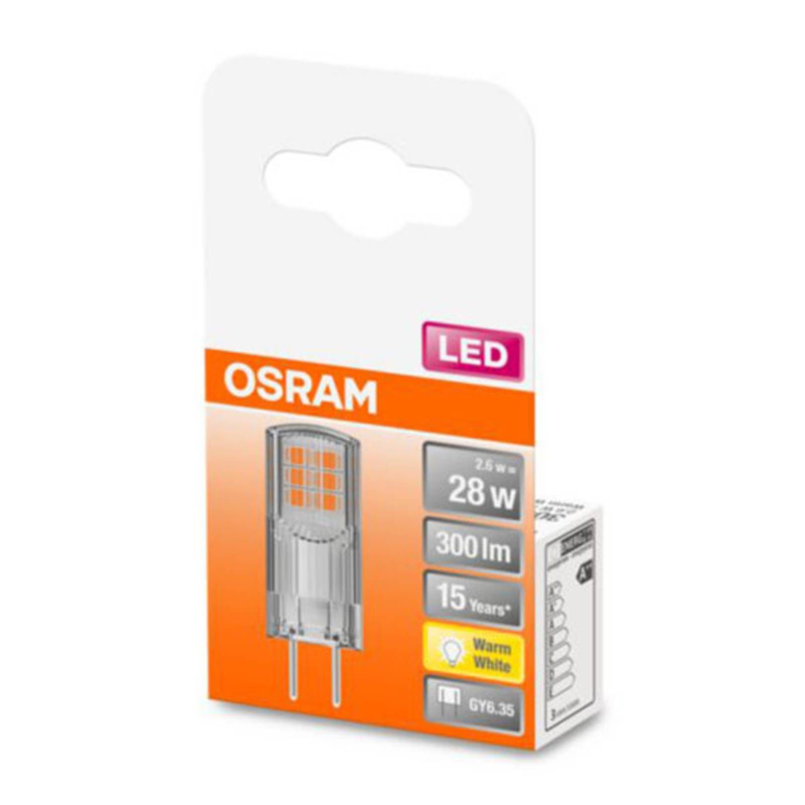 OSRAM LED kolíková GY6, 35 2, 6W, teplá, 300 lm, GY6.35, 2.6W, Energialuokka: F, P: 4 cm