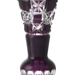 Krištáľová váza Lada, farba fialová, výška 180 mm