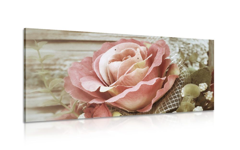Obraz elegantná vintage ruža - 120x60
