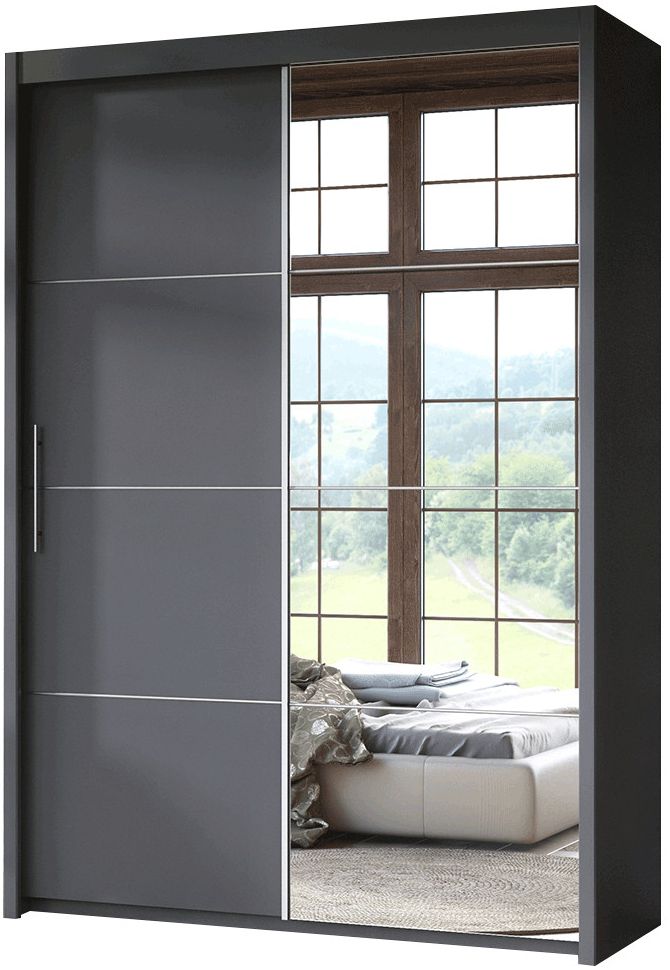 Kondela Kaipo s posúvacími dverami 150 cm sivá