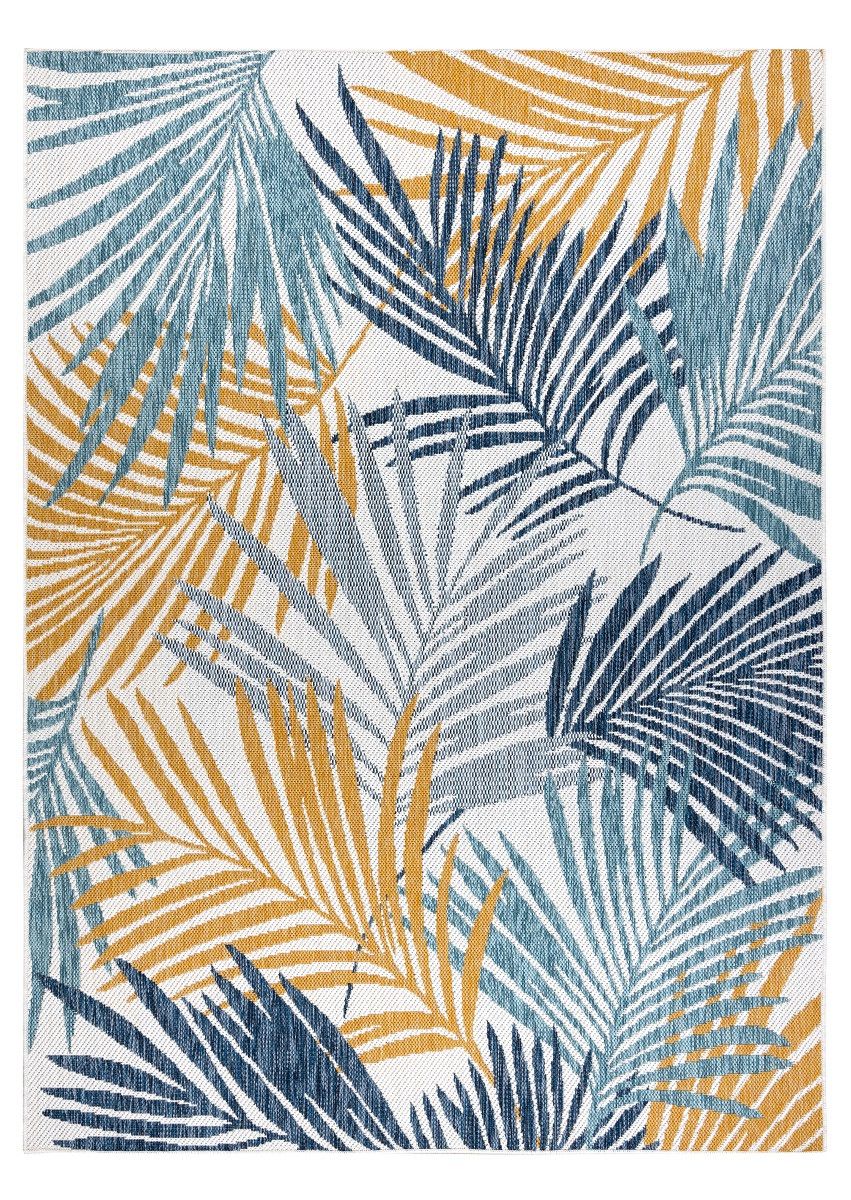 Dywany Łuszczów Kusový koberec Cooper Sisal Palm leaves 22258 ecru/navy - 120x170 cm