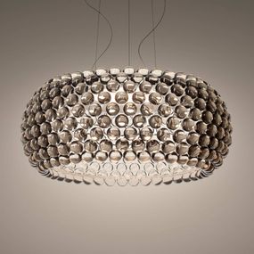 Foscarini MyLight Caboche Plus grande CCT, sivá, Obývacia izba / jedáleň, ručne fúkané opálové sklo, plast PMMA, oceľ, hliník, 28W, K: 28cm