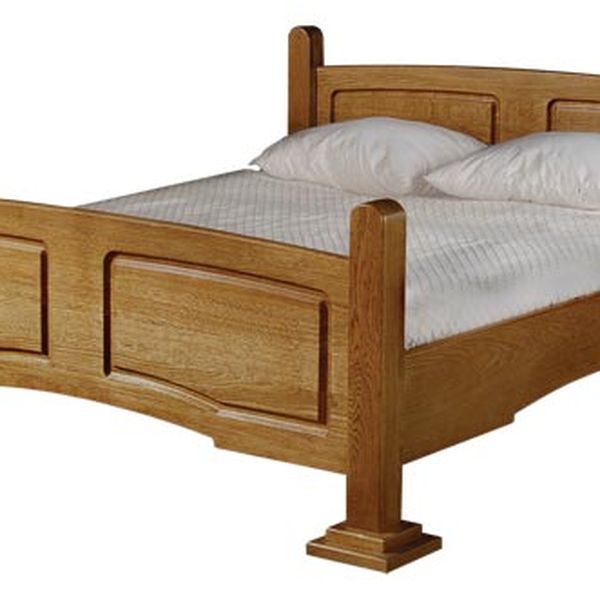 Rustikálna manželská posteľ Kinga 160 - drevo D3