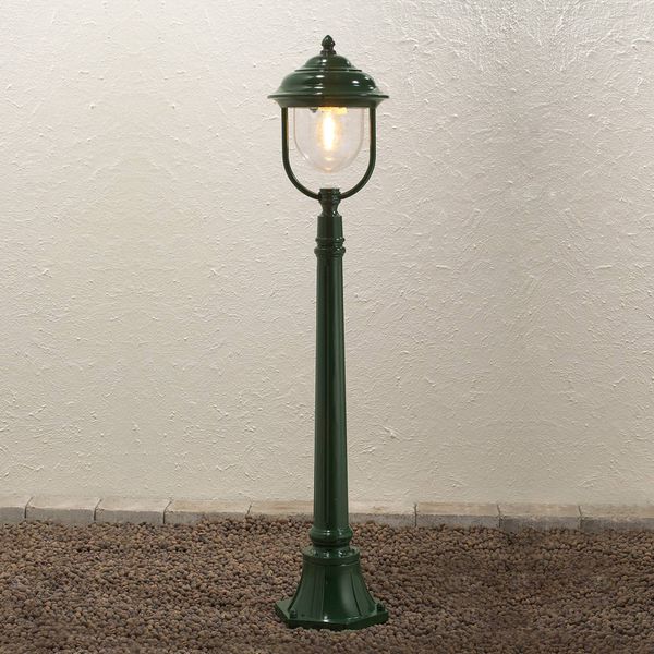 Konstsmide Chodníkové svietidlo Parma, zelené, hliník, akrylové sklo, E27, 75W, K: 118cm
