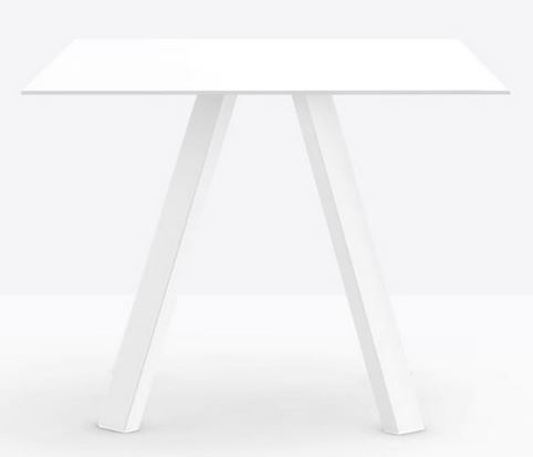 PEDRALI - Stôl ARKI 5/2 - štvorcová stolová doska s kovovým podstavcom