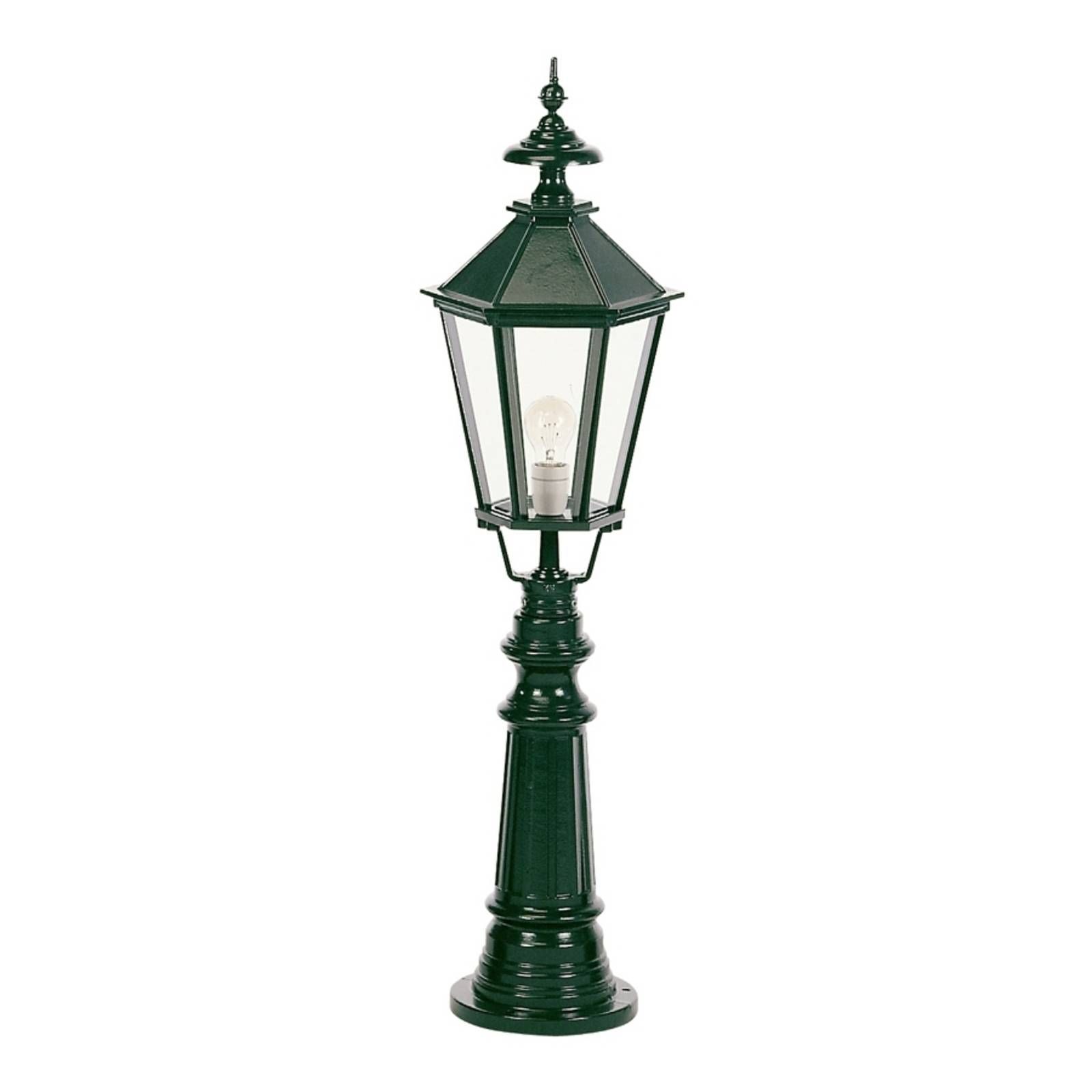 K.S. Verlichting Klasické chodníkové svietidlo Liverpool, zelené, kov, sklo, E27, 60W, K: 105cm