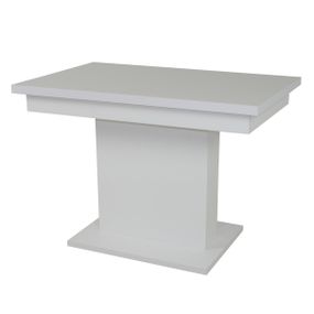 Sconto Jedálenský stôl SHIDA 2 biela, šírka 120 cm, rozkladací
