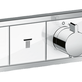 Hansgrohe Rain Select - Podomietkový termostatický modul pre 2 spotrebiče, biela/chróm 15355400