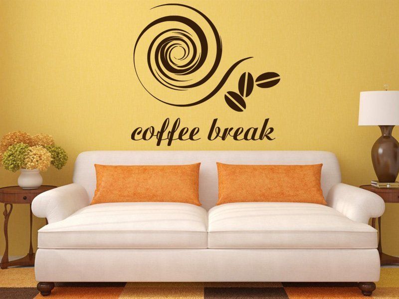 Samolepka na zeď Nápis Coffee break 0042