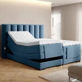 Elektrická polohovacia boxspringová posteľ VERONA Eltap Savoi 38 - modrá