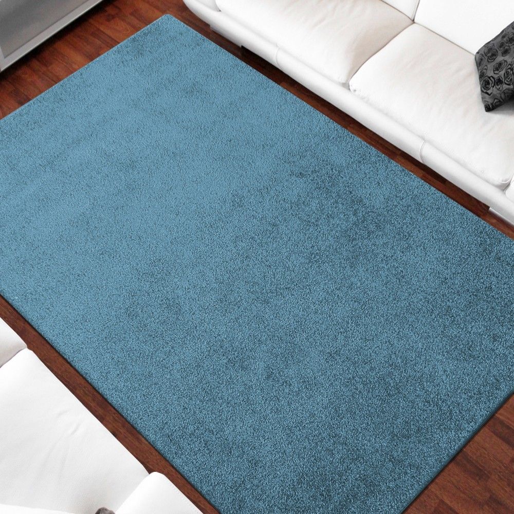 DomTextilu Modrý jednofarebný koberec 26593-154711