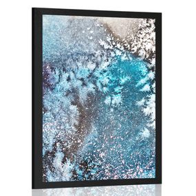 Plagát abstrakcia z akvarelových farieb - 30x45 black