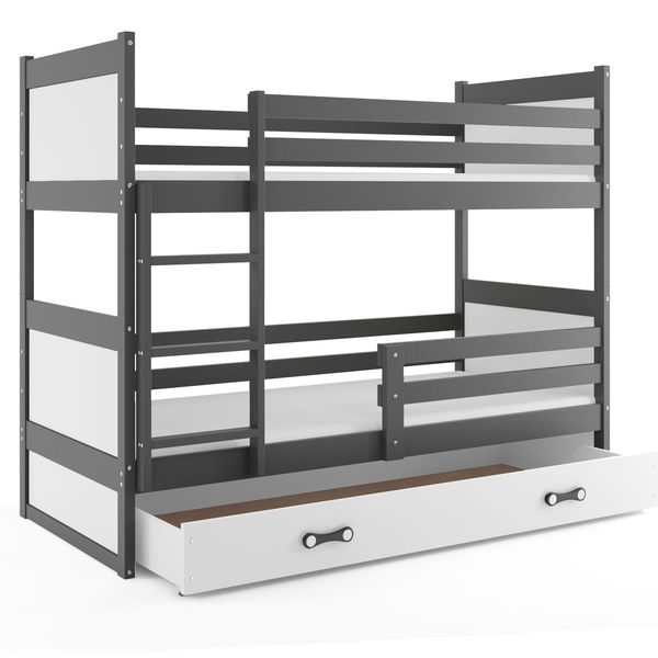 Poschodová posteľ RICO 2 - 190x80cm - Grafitový - Biely