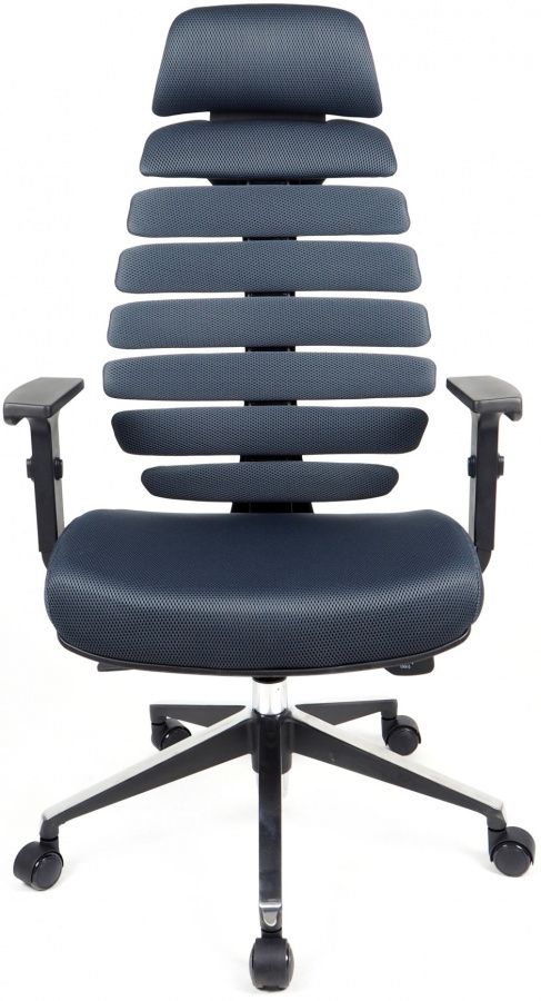MERCURY kancelárska stolička FISH BONES PDH čierny plast, šedá  TW12, č. AOJ1561