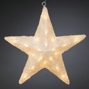 Konstsmide Christmas LED deko hviezda, Ø 40 cm, akryl, 0.8W, Energialuokka: F