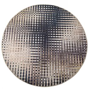 Okrúhly koberec Fusion 140 cm béžový/čierny
