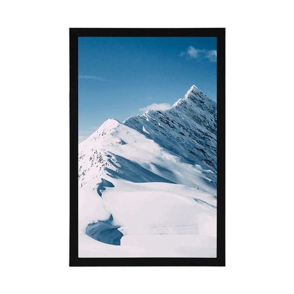 Plagát zasnežené pohorie - 40x60 white