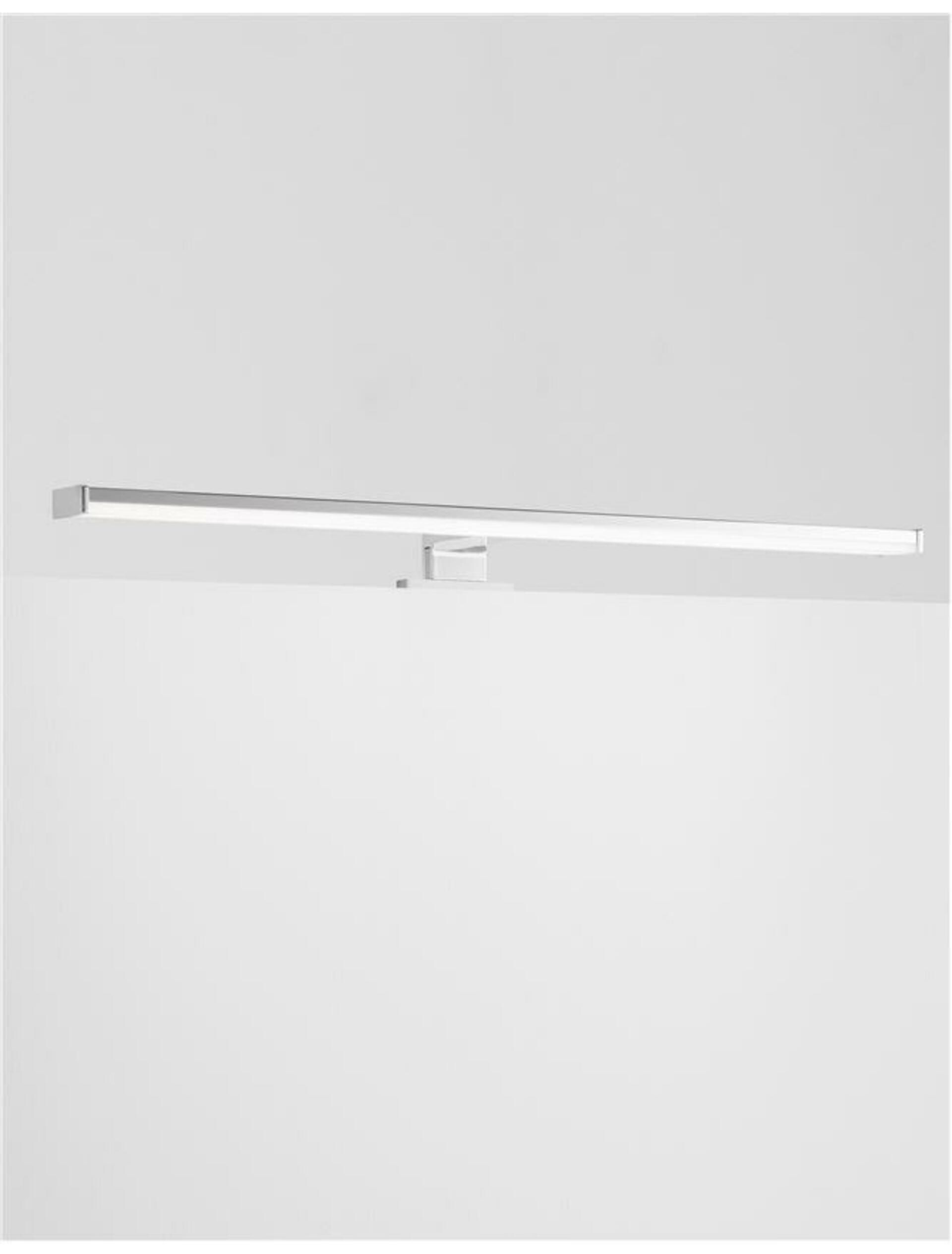 NOVA LUCE svítidlo na zrcadla CORSO chromovaný hliník a akryl LED 12W 230V 3000K IP44 9600401