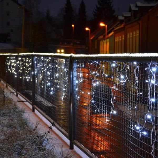 Vianočný dážď - 5 m, 144 LED, teple biely, s časovačom