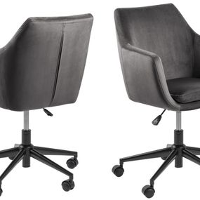 Dizajnová kancelárska stolička Norris, tmavo šedá