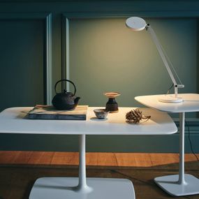 Artemide Demetra Micro stolová lampa 3 000 K biela, Pracovňa / Kancelária, hliník, plast, zamaková zliatina, 6W, K: 51.5cm