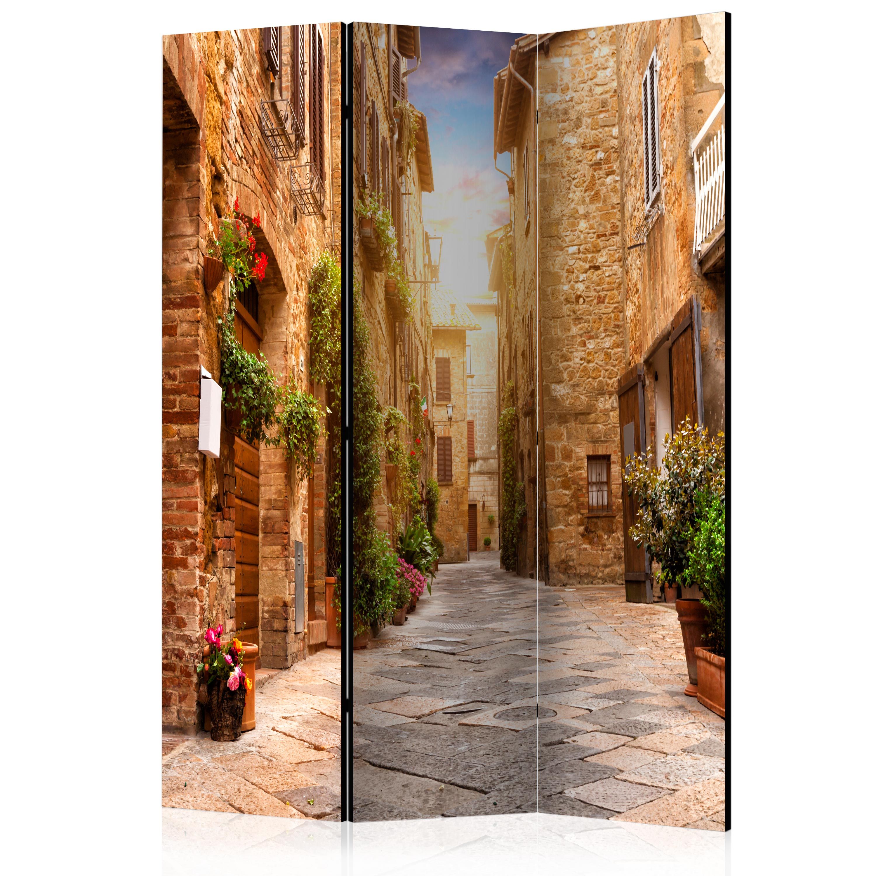 Artgeist Paraván - Colourful Street in Tuscany [Room Dividers]