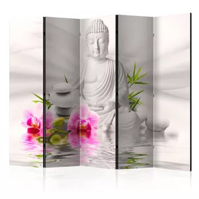 Paraván Buddha and Orchids Dekorhome 225x172 cm (5-dielny)